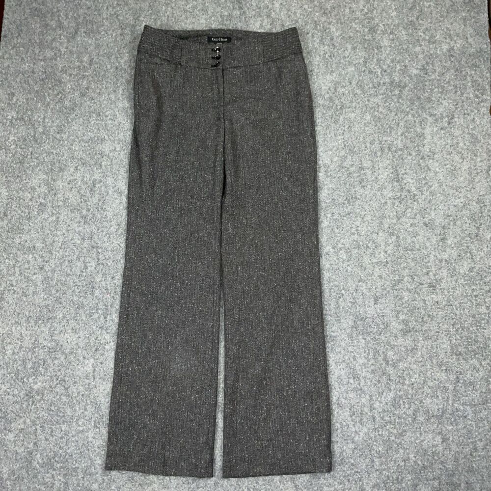 White House Black Market Pants Womens Size 4 Gray Wide Leg Dress Lined
